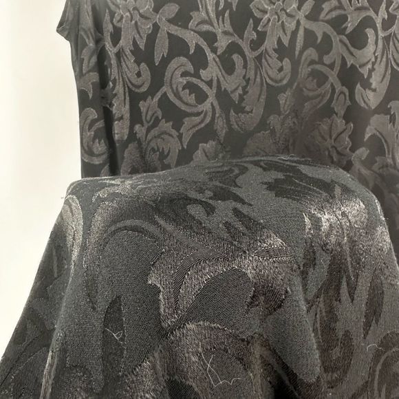 Spencer Alexis Maxi Dress Black Sleeveless Rayon Jacquard Long 1X Black Evening - Picture 7 of 11